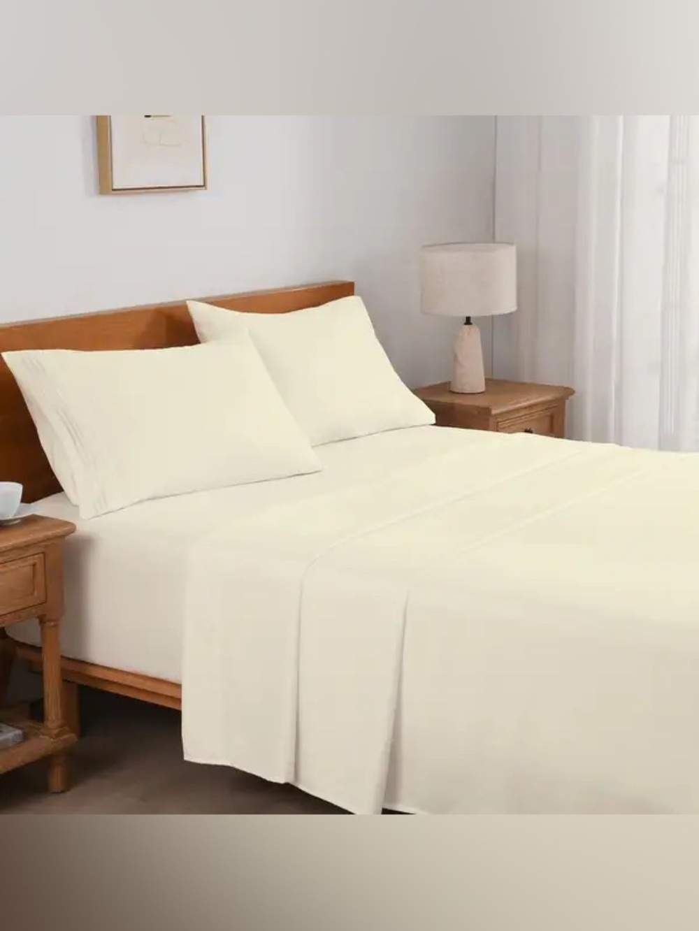 Classic Cream king 4 piece Bed Sheet Set